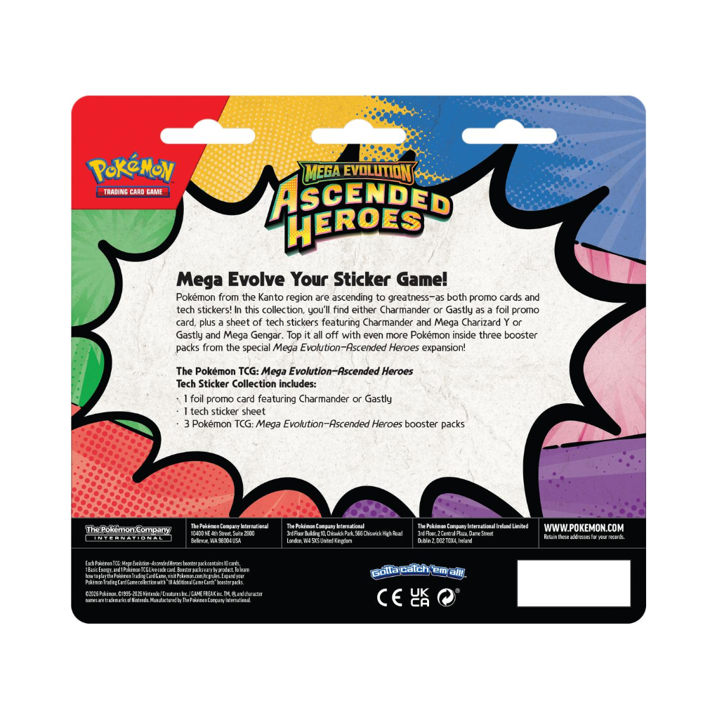 Mega Evolution—Ascended Heroes Tech Sticker Collection - Gastly