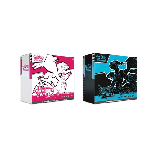 Scarlet & Violet— Black Bolt & White Flare Pokémon Center Elite Trainer Boxes